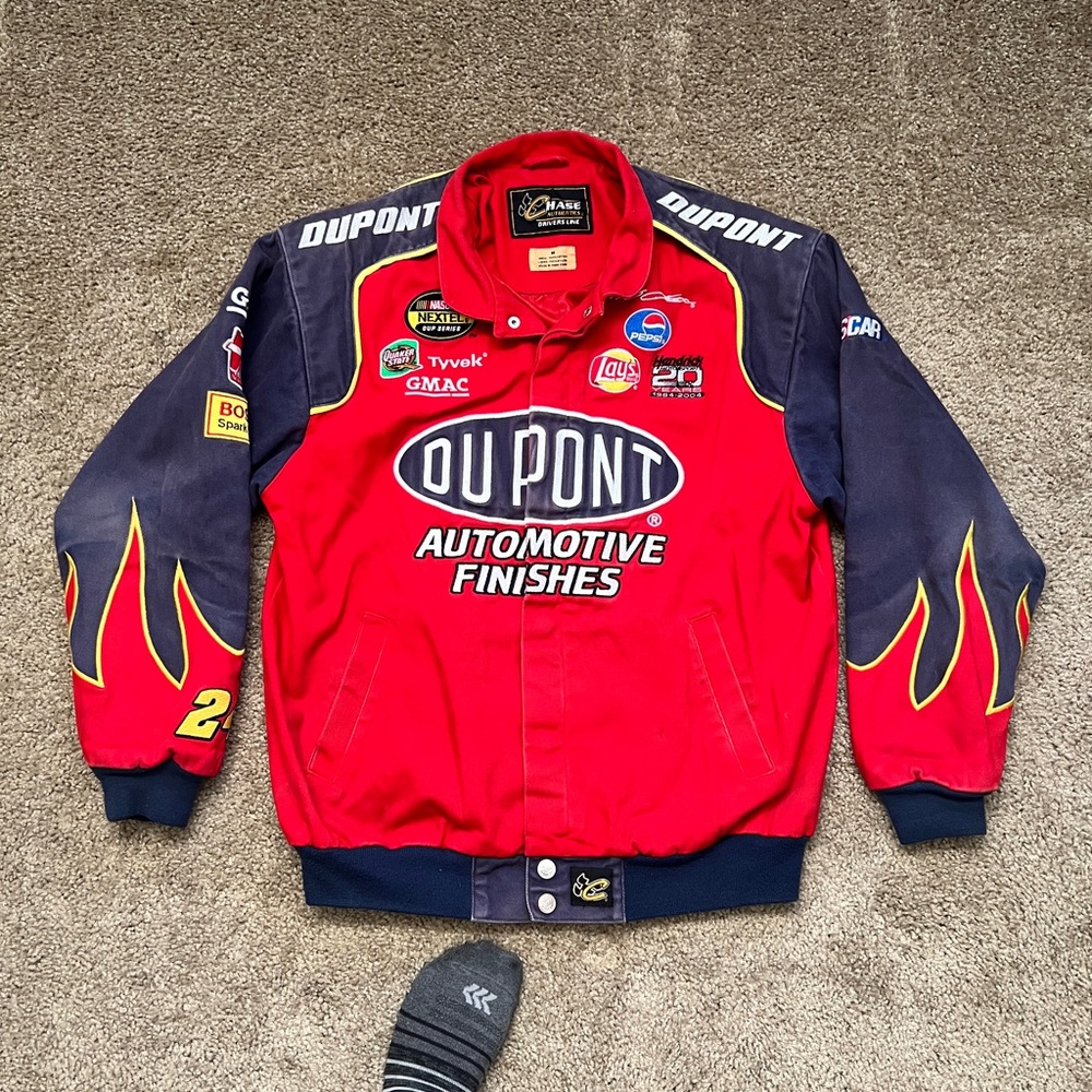 Vintage Red and Black DuPont Nascar Jacket - Chase Authentics
